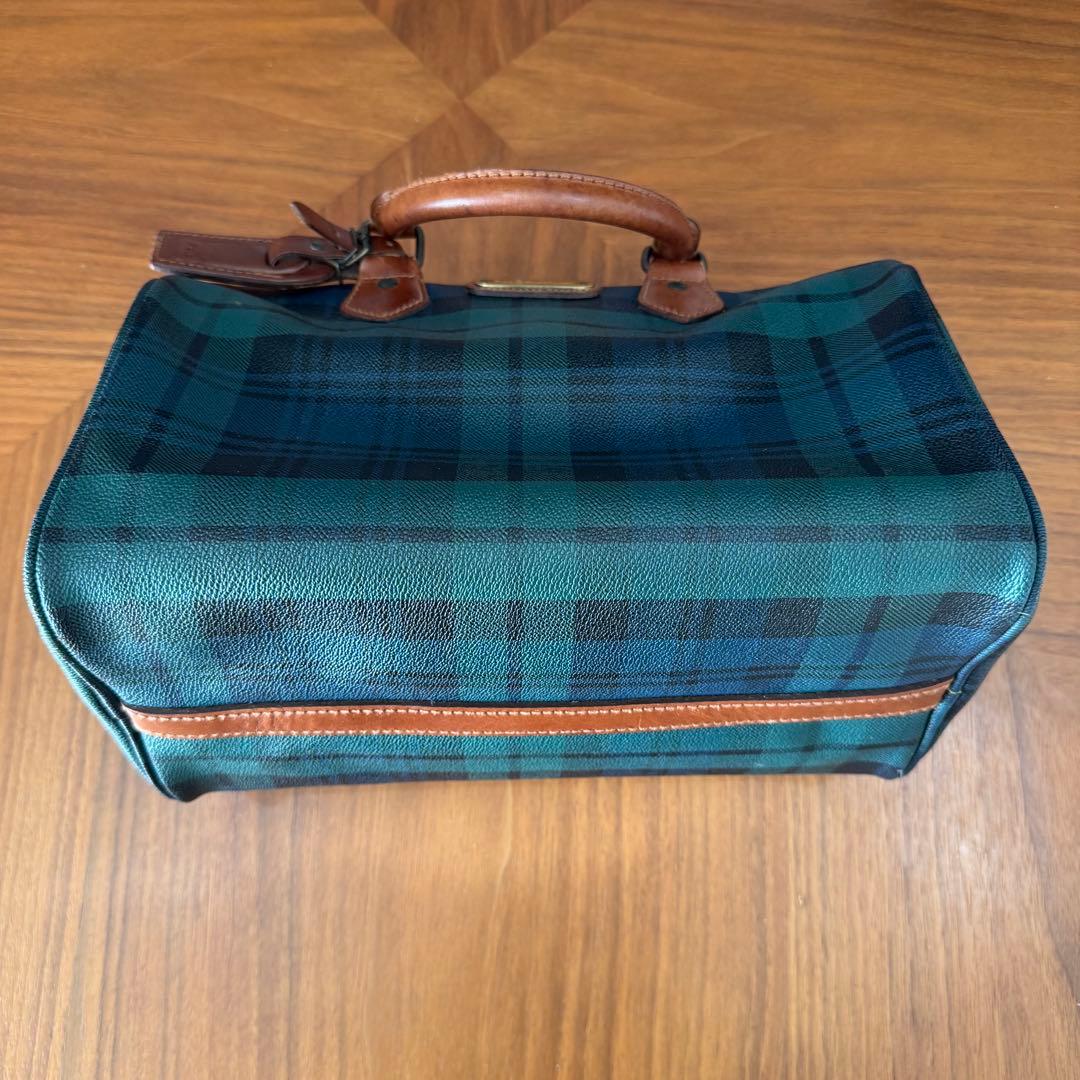 ポロラルフローレン PVCレザータグ付き ミニボストンバッグ チェック