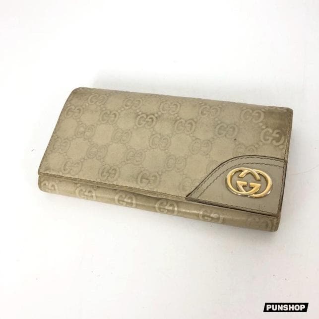 GUCCI グッチ グッチシマ 長財布 ベージュ レディース ブランド - メルカリ