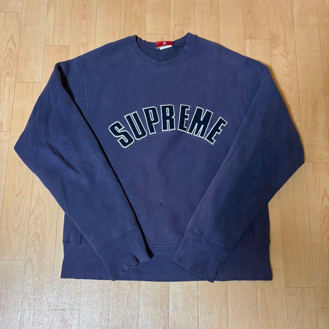 初期 90s supreme クルーネック スウェット アーチロゴ - メルカリ