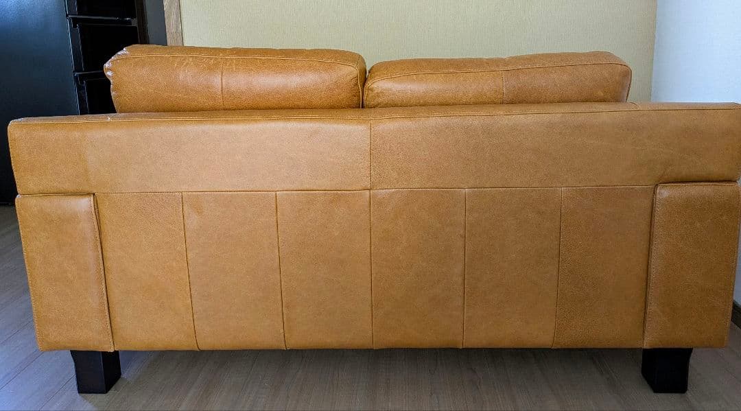 セリュー ソファ 1600 スムース キャメル（2.5人掛け本革ソファ