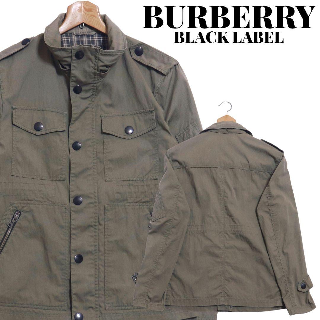 BURBERRY BLACK LABEL ミリタリージャケット Mサイズ カーキ - メルカリ
