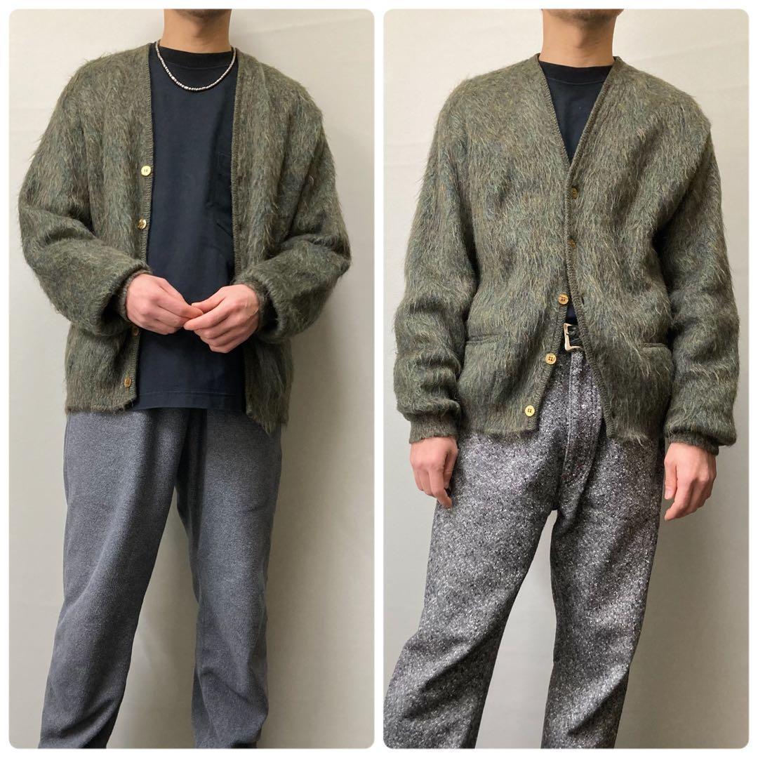 美品☆毛足長☆肉厚☆XL☆60s Sears ヴィンテージモヘアカーディガン