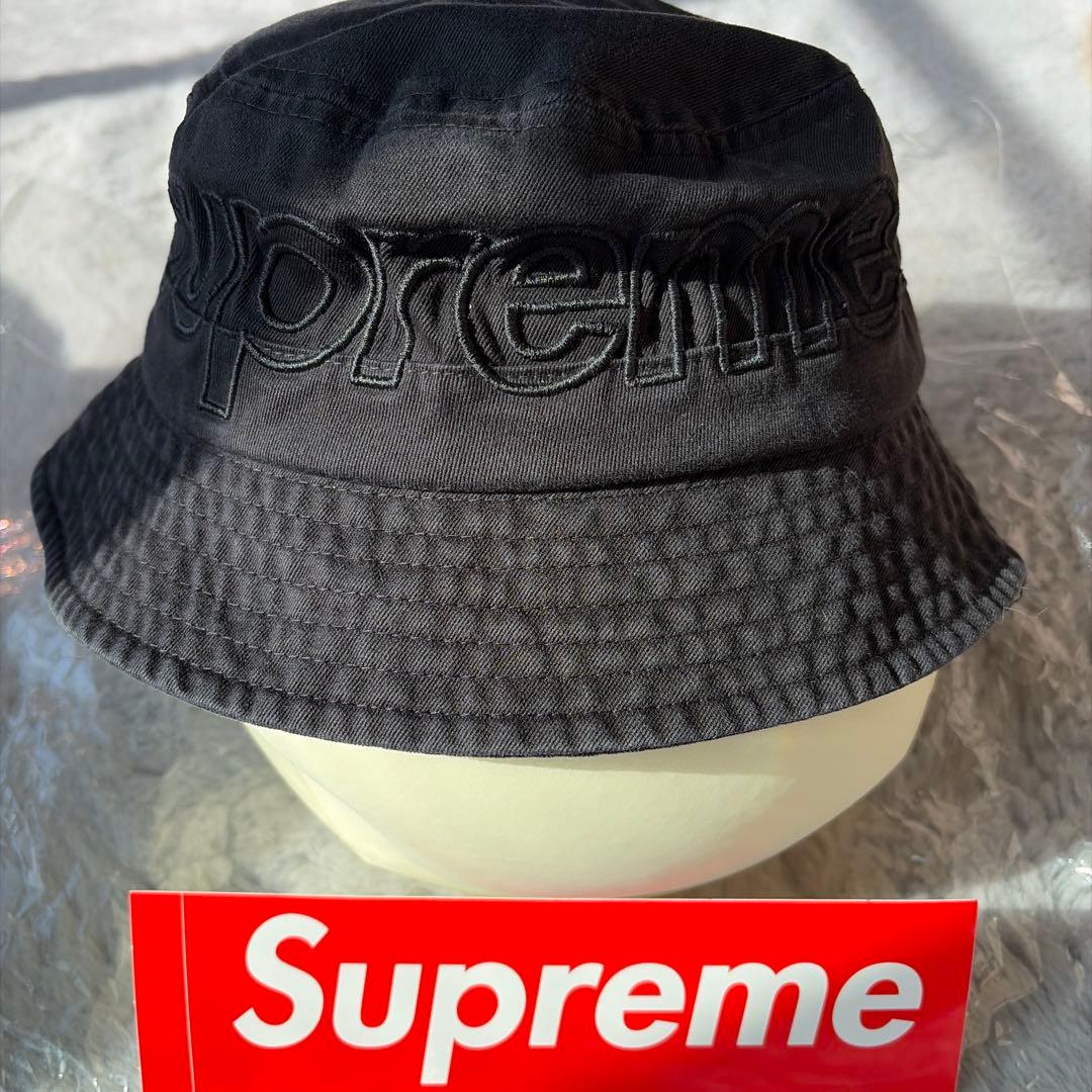 新品　Supreme ブラック バケットハット S/M シュプリーム Supreme シュプリーム バケットハット メンズ レディース