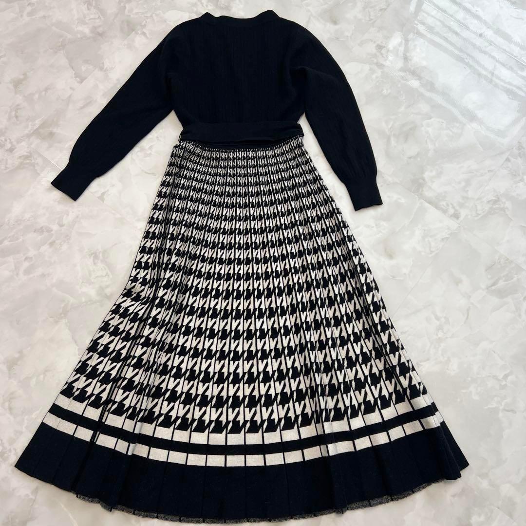 ダイアグラム グレースコンチネンタル ニットロングワンピース 長袖 黒