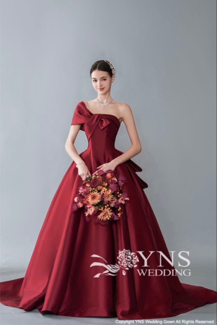 YNSウェディング カラードレス 赤 レッド - メルカリ