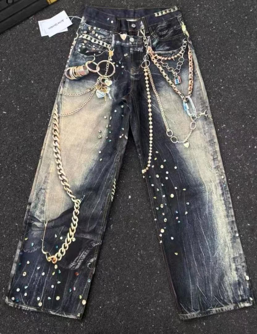 馬年限定 Acne Studios チェーン柄ジッパーパンツ - メルカリ