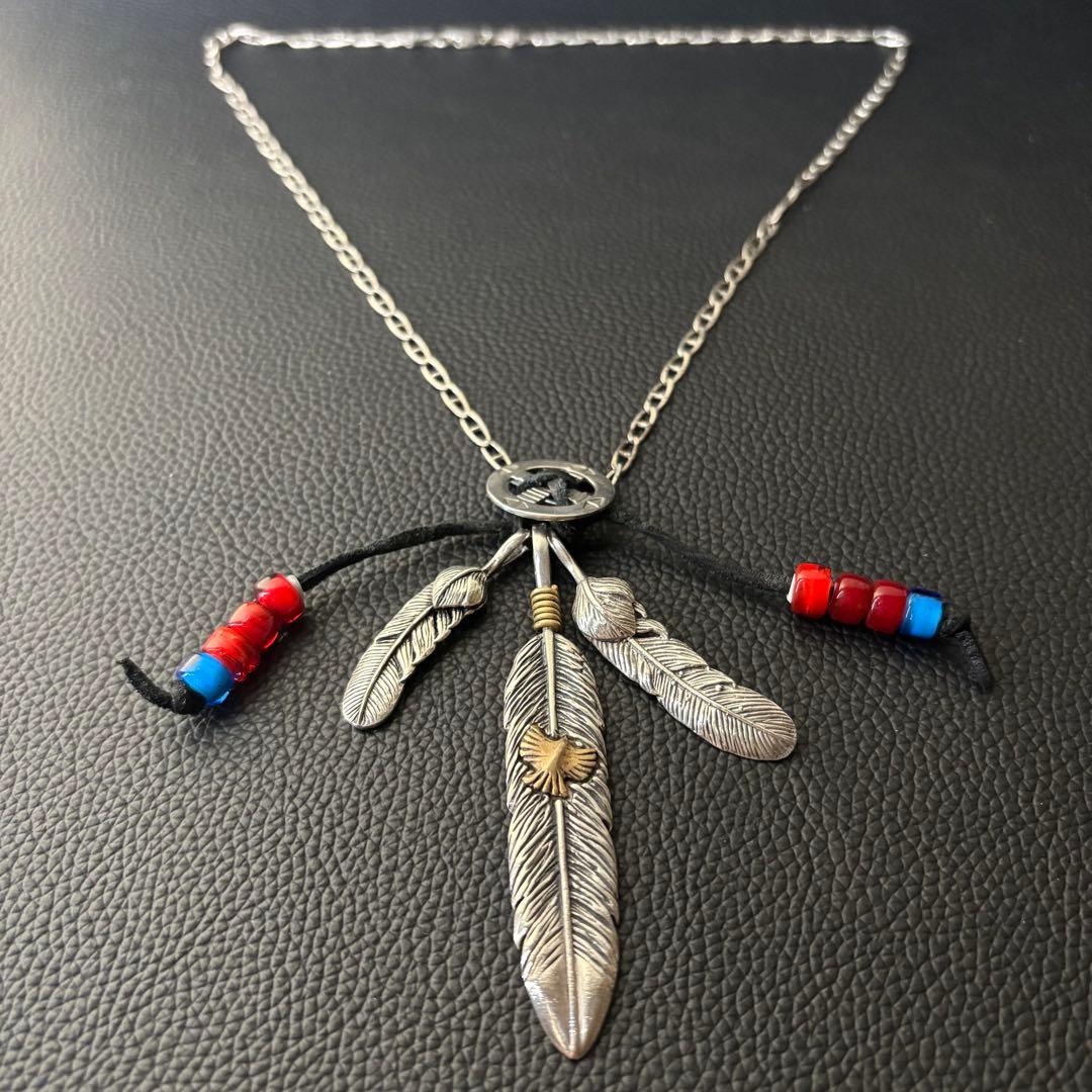MEXICO シルバー925 3連フェザーネックレス ヴィンテージ - メルカリ