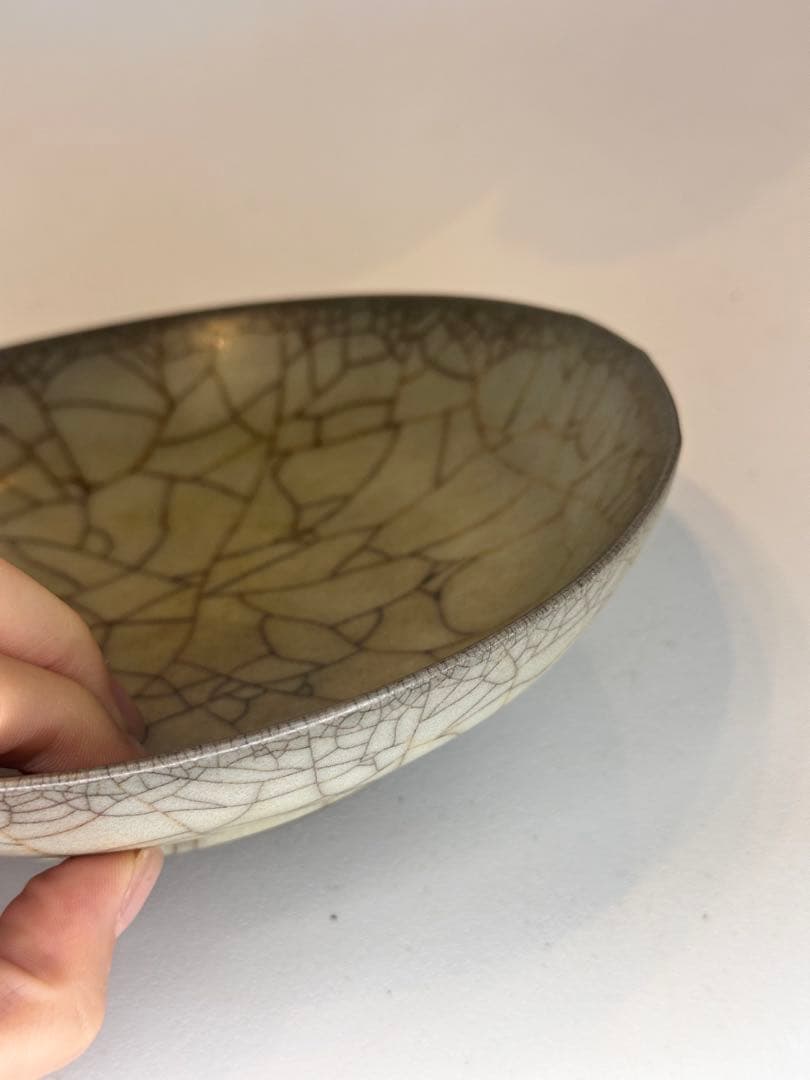 Qucollect專用宋代 哥窯 青瓷 盤 開片 古陶磁 青瓷皿 骨董