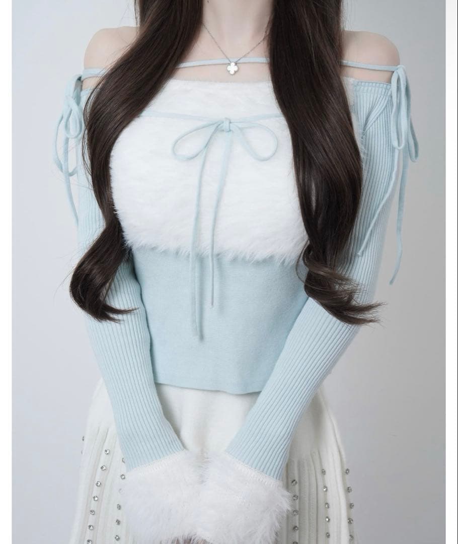 ルミニョン lumignon トップス ライトブルー lumignon ルミニョン トップス ブルー lumignon ブルー