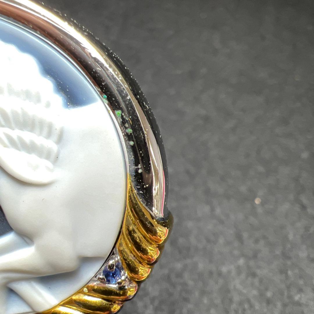 IEI 925刻印ストーンカメオネックレストップ 20g 東Y8-0206☆2F - メルカリ