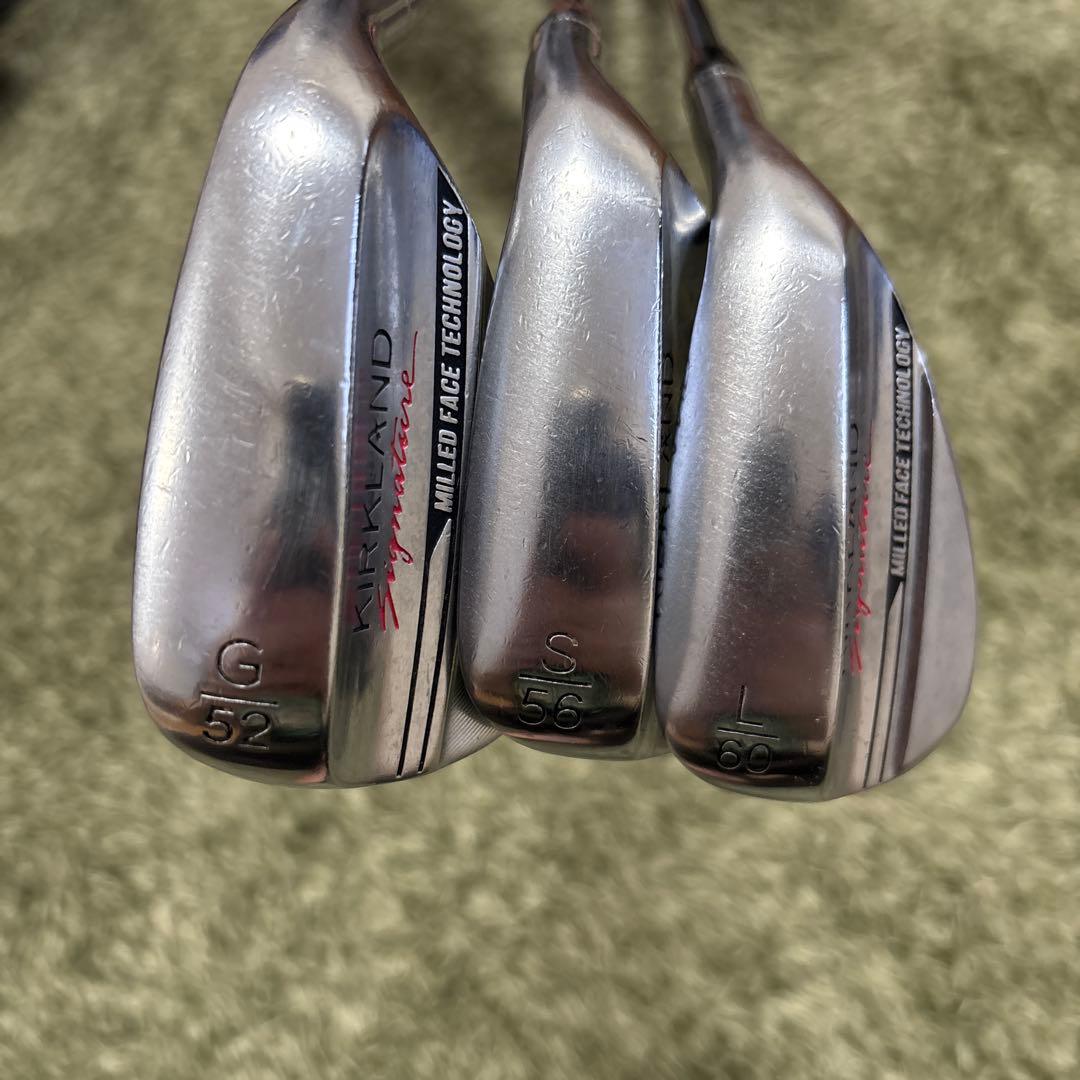【値下げ交渉可】Kirklandカークランドゴルフクラブ　ウェッジ3本セット 外箱なし品 3本セット カークランド ゴルフクラブ ウェッジ 男性用