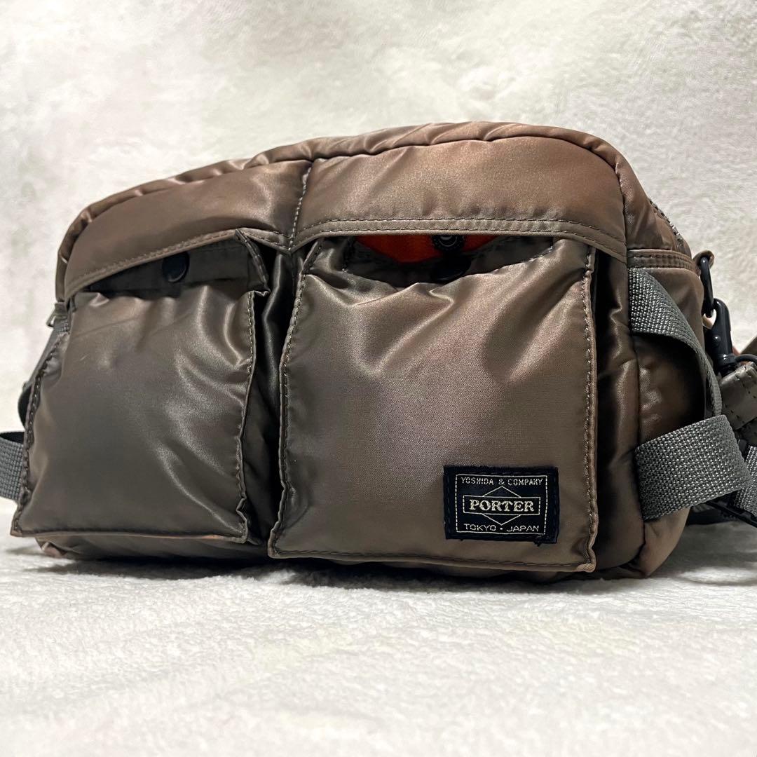 【未使用級•廃盤希少色】 PORTER タンカー ウエストバッグ シルバーグレー 希少ほぼ未使用品！PORTER TANKER ウエストバッグ グレー 廃盤品