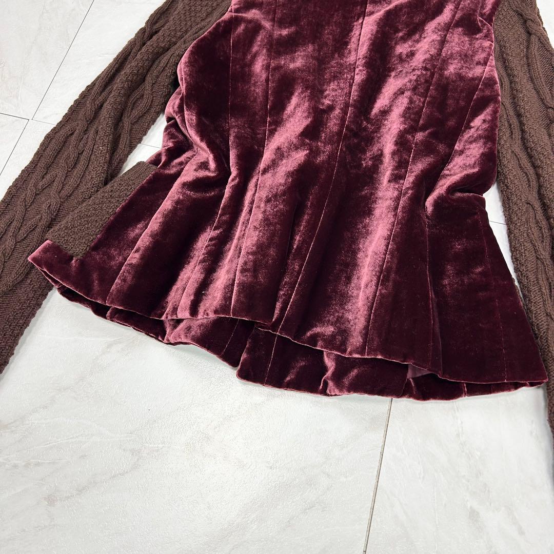 archive ディオール ガリアーノ期 ベロア ニット テーラードジャケット