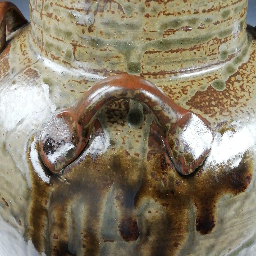 T852 飾壷 『丹波焼』『茶壷』『尾中窯 市野信水 作』 共箱