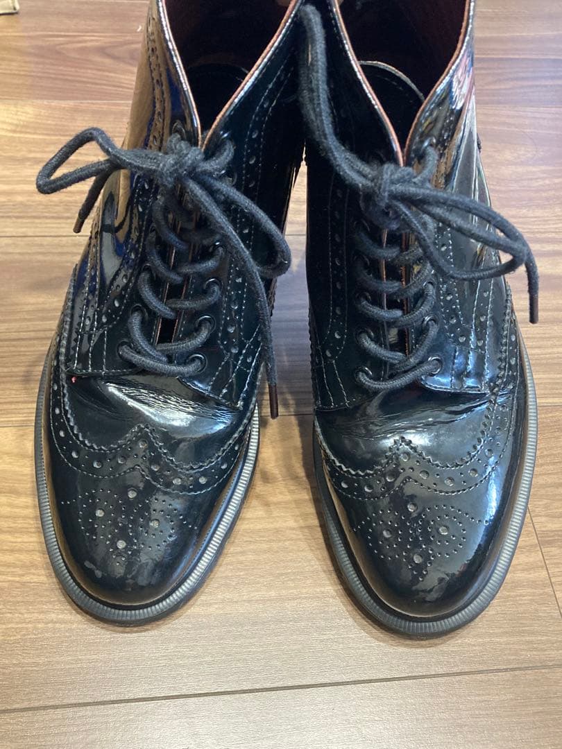 激レア ドクターマーチン パテントレザー ウィングチップ エナメル 8