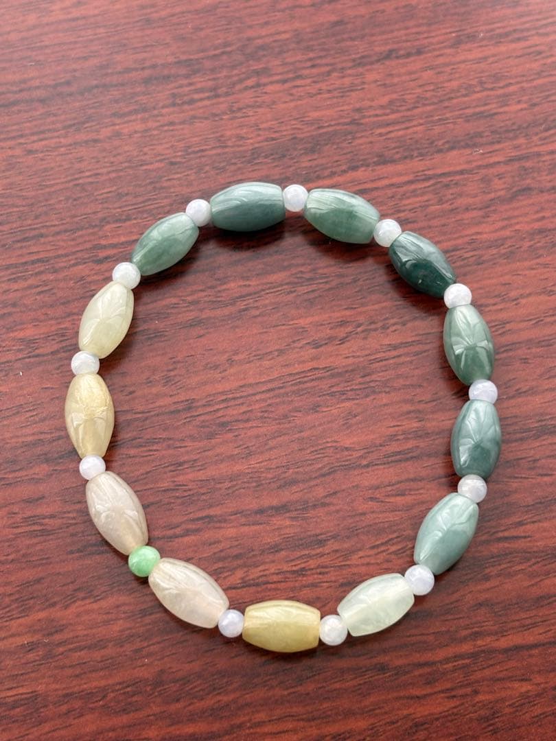☆ ミャンマー産 本翡翠 A貨 ブレスレット - メルカリ