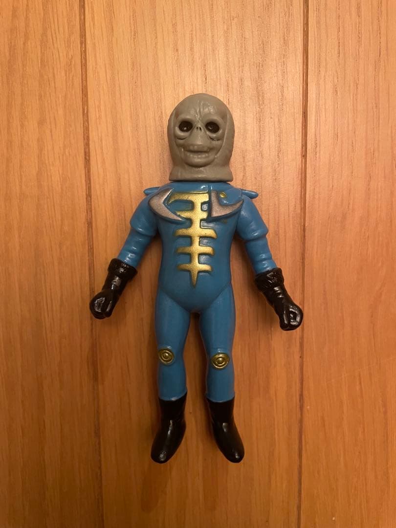 タケミ ミニサイズ どくろ鎌 青・グレー成型 ソフビ バトルホーク