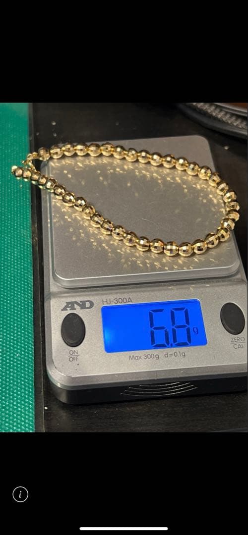 k18 ミラーカット　ブレスレット ミラーカットボール ブレスレット K18 幅3mm 19cm