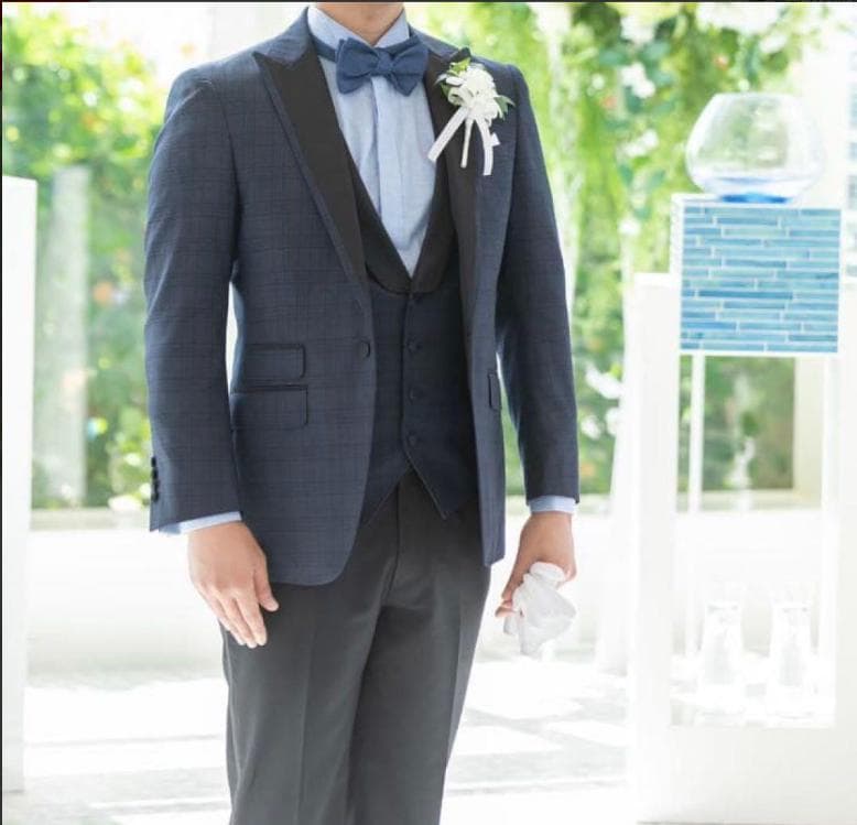 ワタベウエディング】メンズ タキシード 5点セット - メルカリ