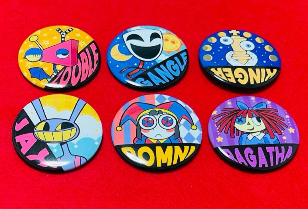 新品コンプ6個】デジタルサーカス アメデジ トレーディング缶バッジ全6