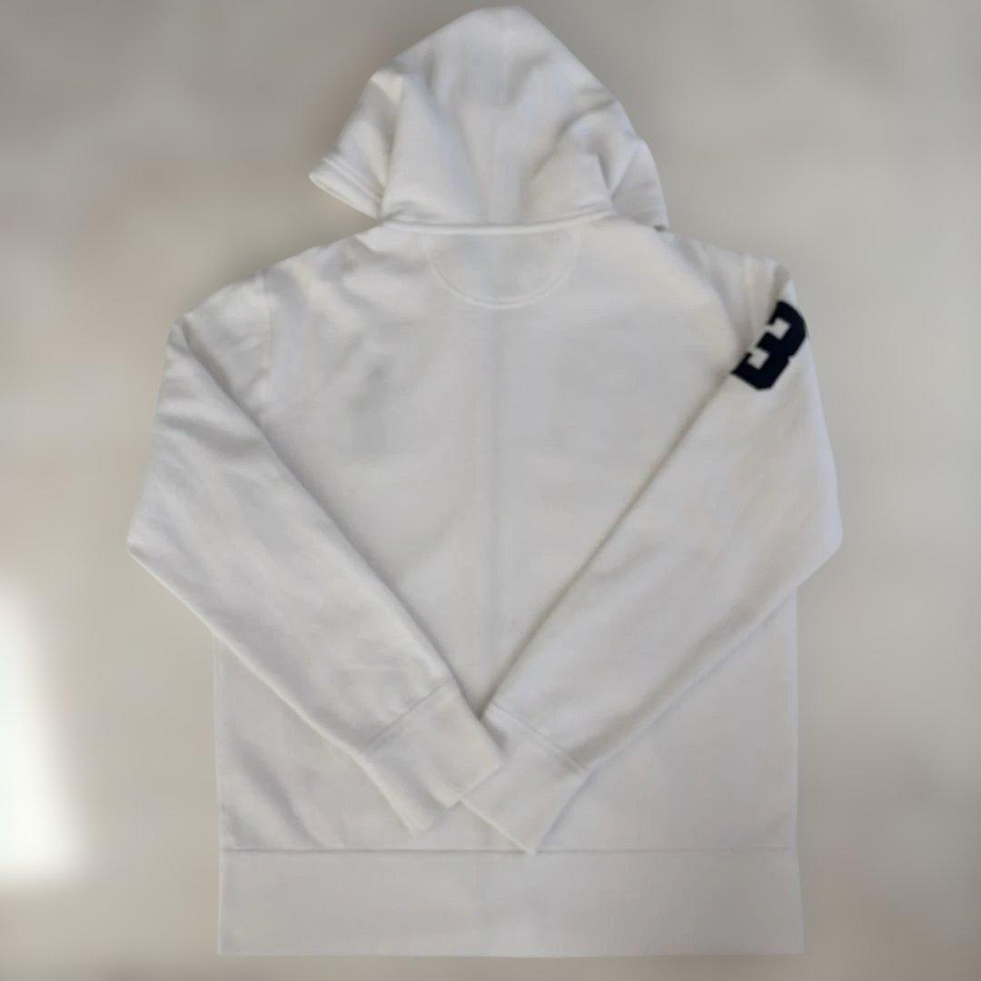 Polo Ralph Lauren 裏起毛パーカー白 ビックポニー刺繍Lサイズ - メルカリ