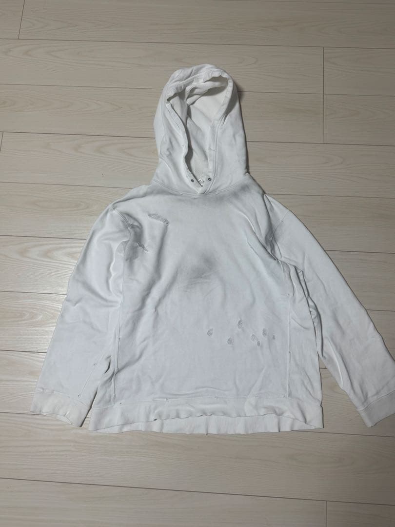 NUMBER (NINE) 02SS モダンエイジ期 ダメージパーカー 02SS NUMBER (N)INE ロンT ダメージ加工 ボーダー モダンエイジ期