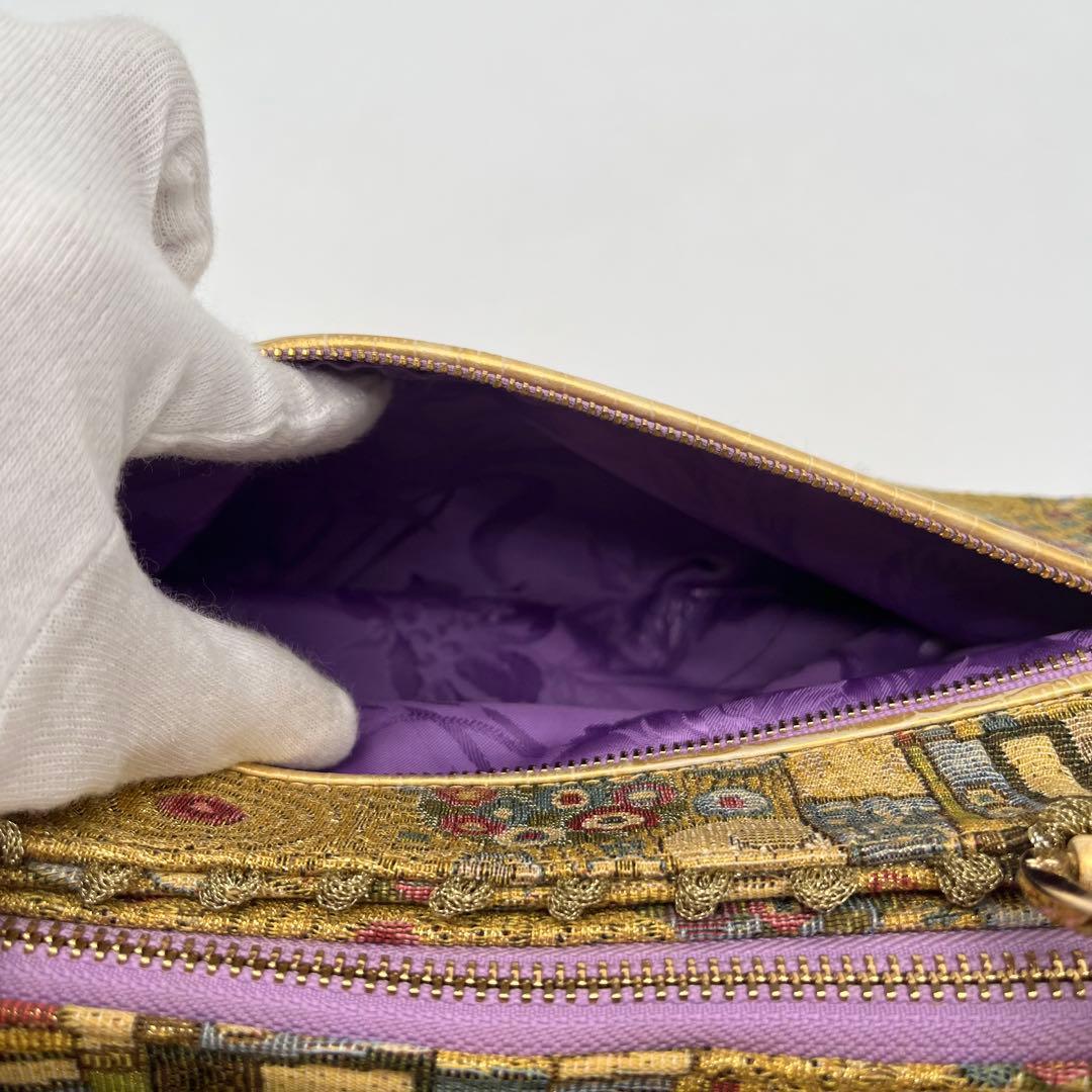 美品✨Think bee! ゴールデンクリムト ハンドバック スパンコール 刺繍