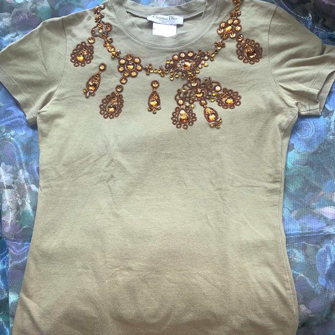 ディオール　Tシャツ Christian Dior Couture T-Shirt, Relaxed Fit White Cotton Jersey | DIOR