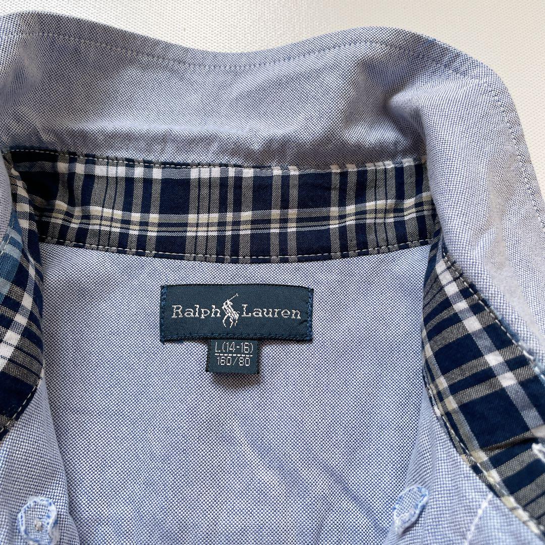 美品【ラルフローレン】オックスフォードシャツ ビッグポニー刺繍