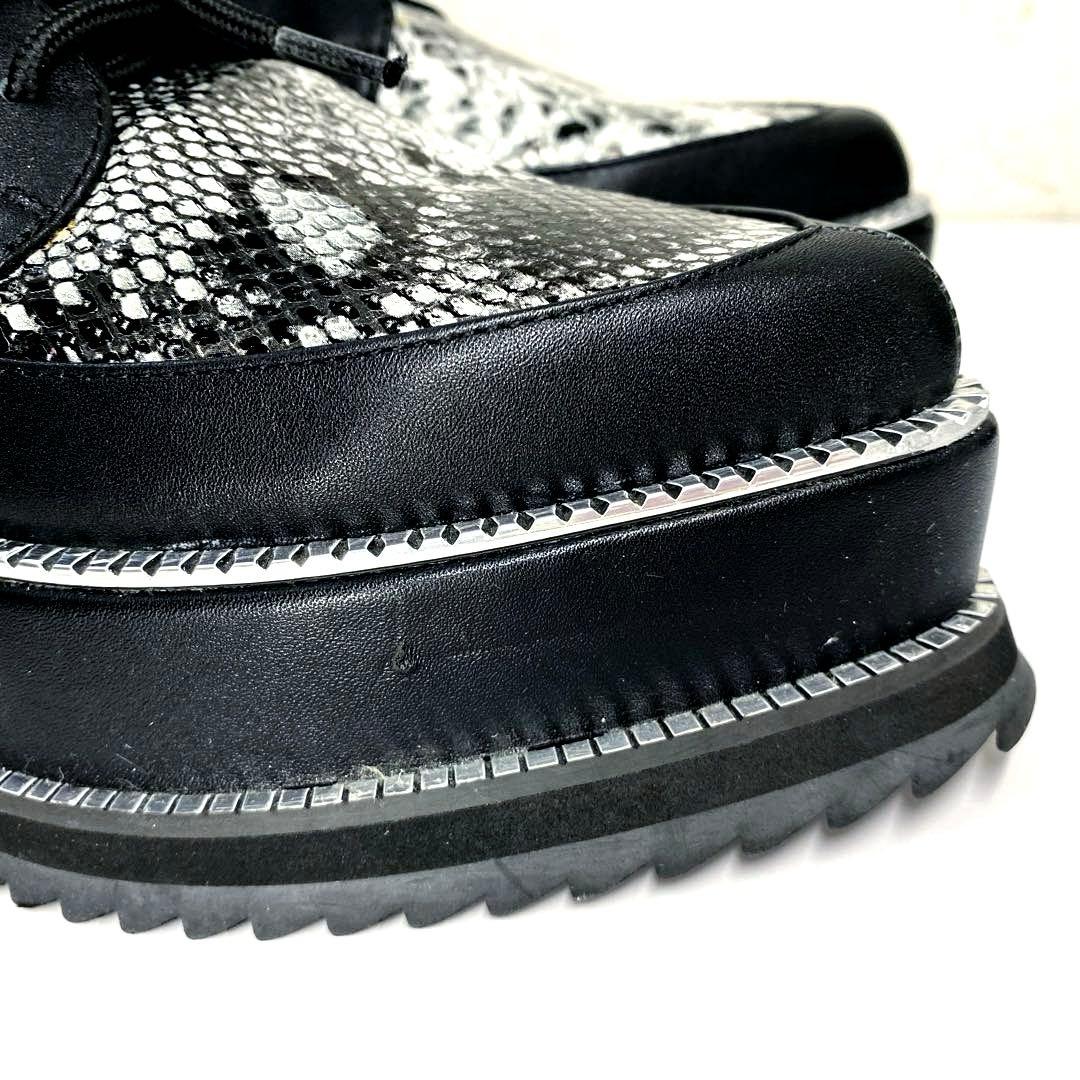 新品 未使用 ジェフリーキャンベル パイソン柄 レースアップシューズ