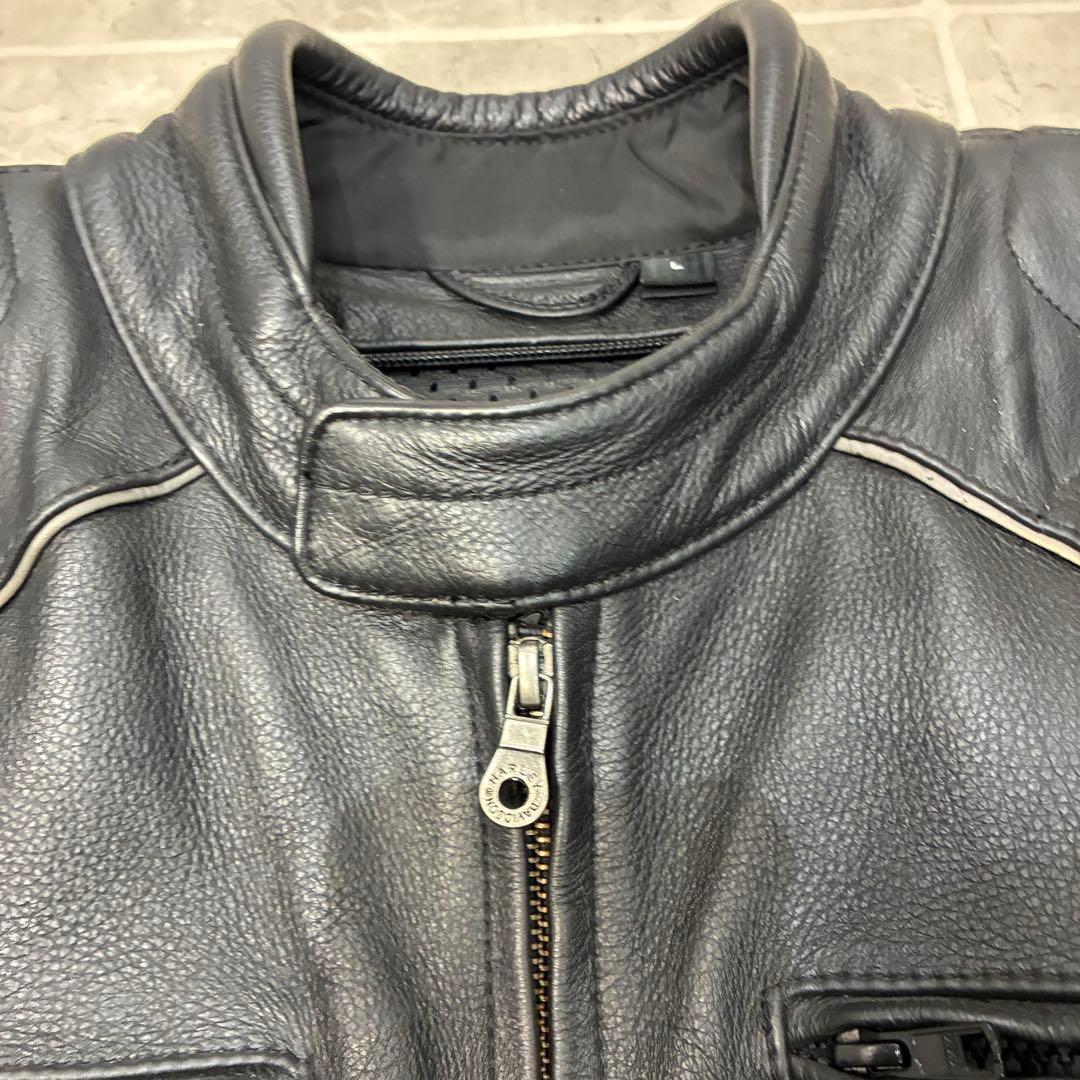 4*9様 【蛍光ロゴ】ハーレーダビッドソン レザージャケット スカル