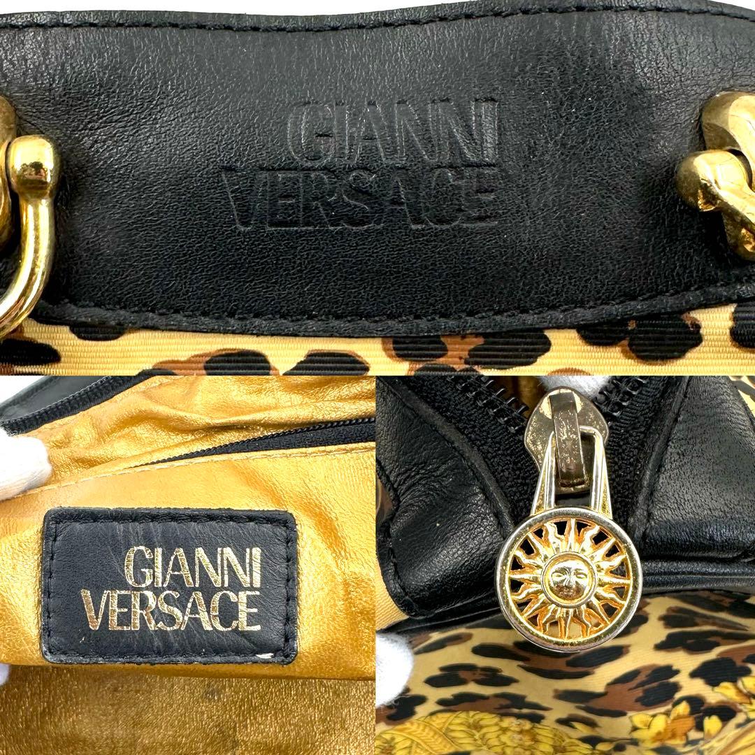 美品》Gianni Versace レオパード バロック柄 ボストンバッグ - メルカリ