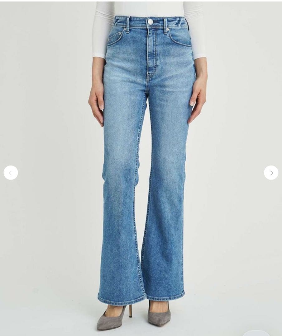 YANUKヤヌーク ブーツカットデニム 24フォギーライトブルーさ新品未