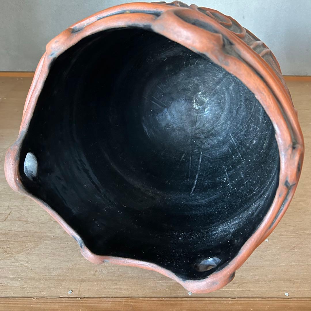 陶器】縄文土器のような模様の傘立て - メルカリ
