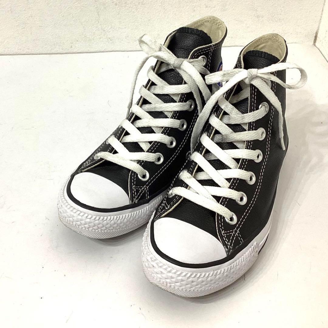 美品〉チャックテイラー ハイカット コンバース シボ革 黒 22cm - メルカリ