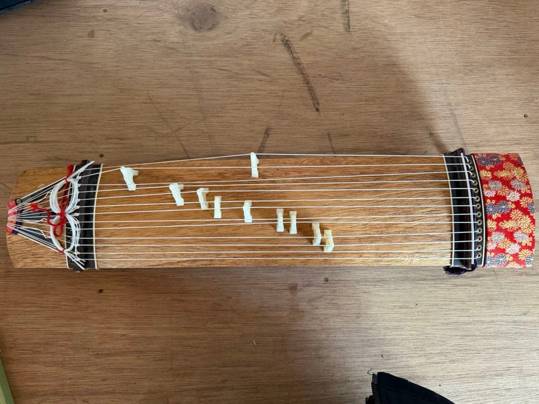 木製琴 13弦 花柄装飾付き - メルカリ