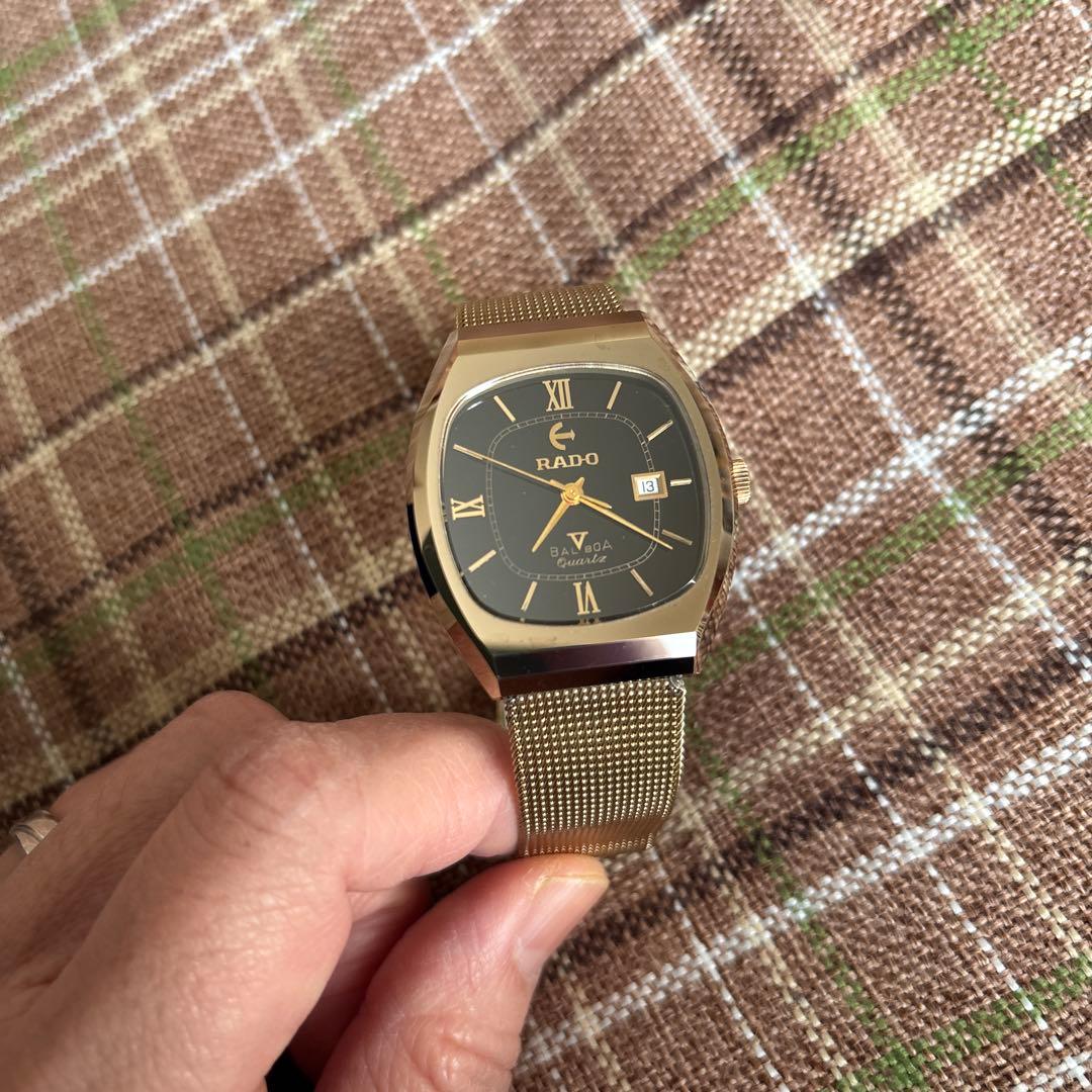 RADO 腕時計 ブラック/ゴールド - メルカリ