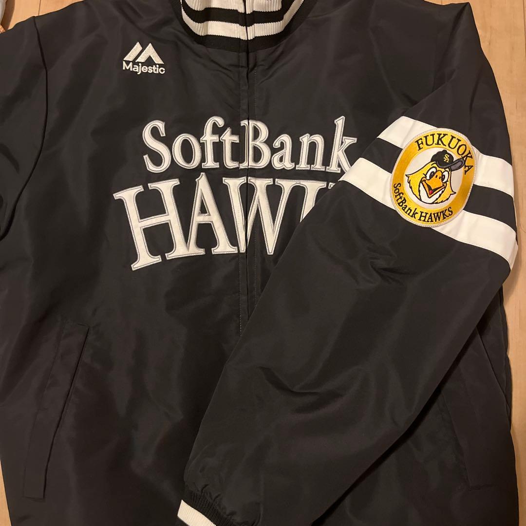 極美品！希少Majestic 福岡ソフトバンクホークス スタジャン レプリカL 極美品！希少Majestic 福岡ソフトバンクホークス スタジャン レプリカL