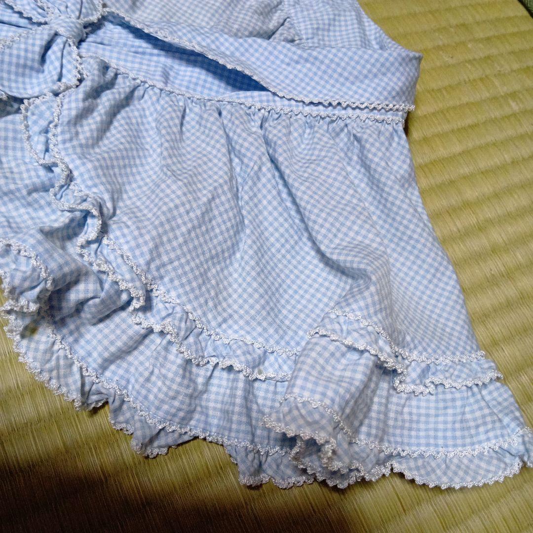 訳あり カネコイサオ ギンガムチェック吊りスカート・ケープ - メルカリ