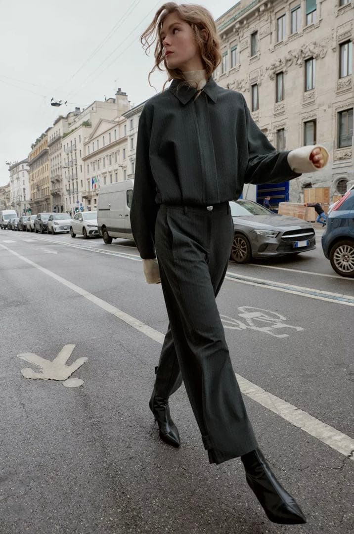 完売品】ZARA ピンストライプジャケット セットアップ - メルカリ