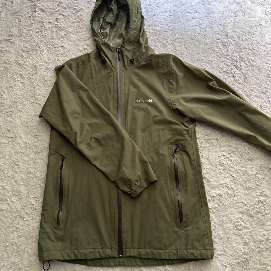 Columbia フード付きジャケット L オリーブグリーン - メルカリ