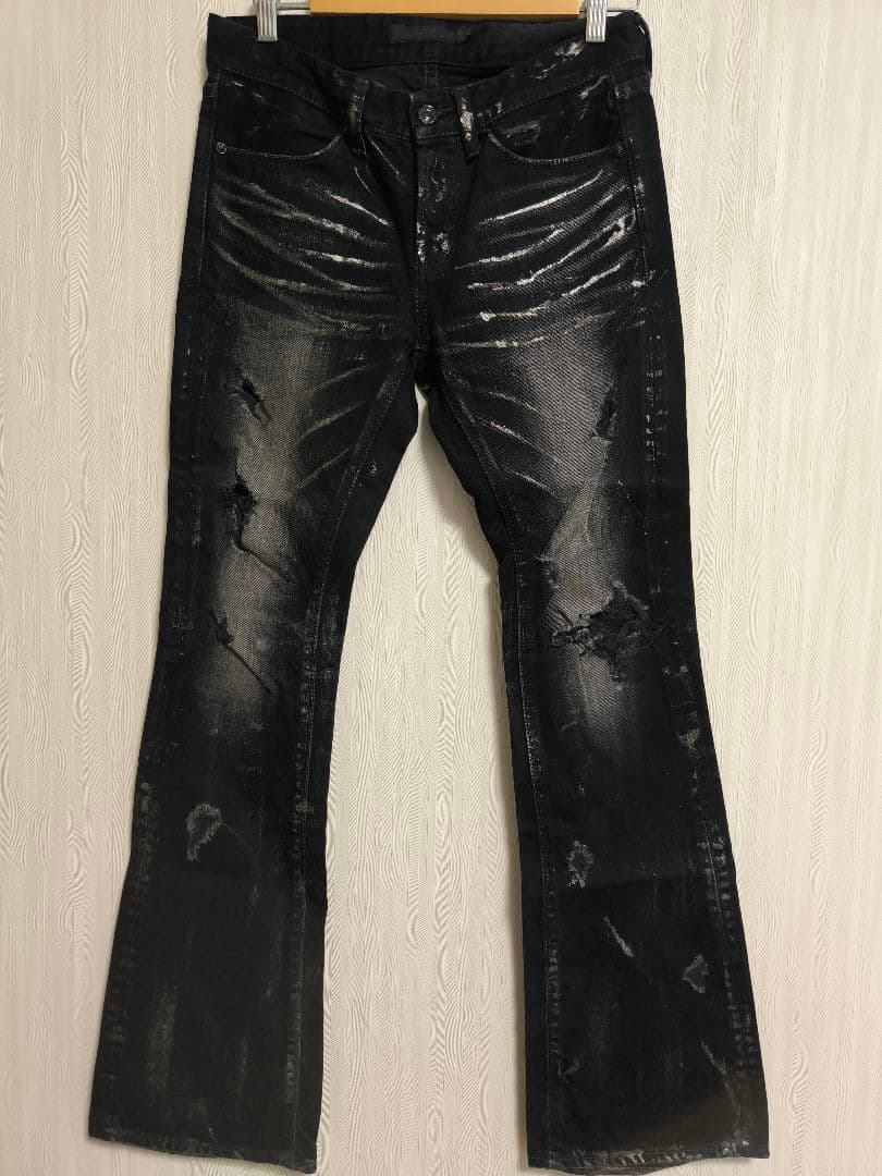 FUGAダメージ加工パンツ FUGA ジーンズ 「FUGA/フーガ」立体加工デニムパンツ メンズ