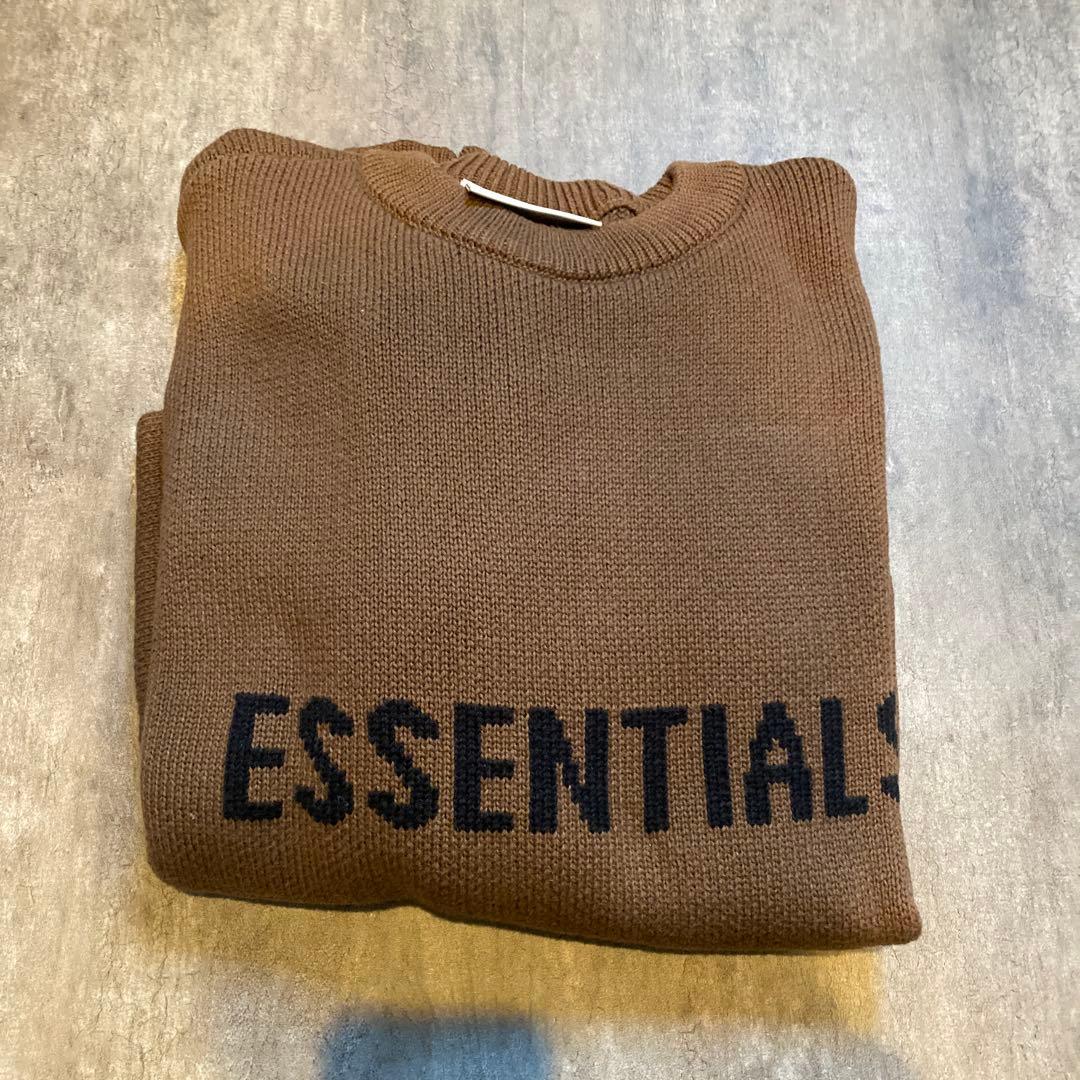 エッセンシャルズ ロゴ セーター ニット SSENSE限定 ブラウン M - メルカリ