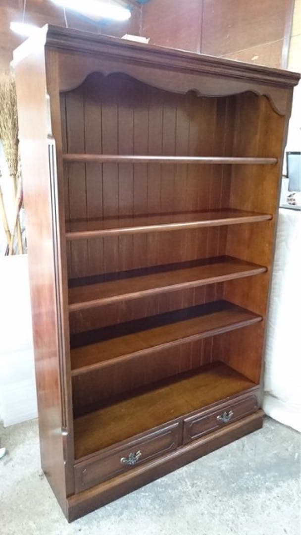 なっつ◎karimoku カリモクコロニアル家具 オープン書棚 本棚 Amazon｜カリモク 本棚・書棚/コロニアル 書棚 幅744mm （オープン棚