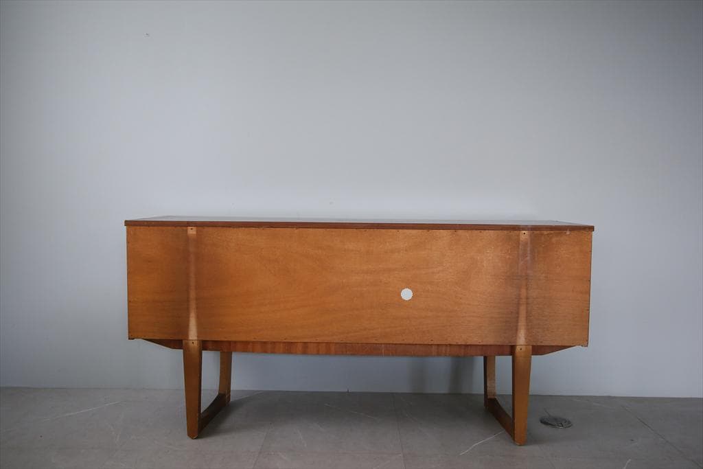 英国アンティークチーク古木サイドボード/木製机/テレビ台キャビネット