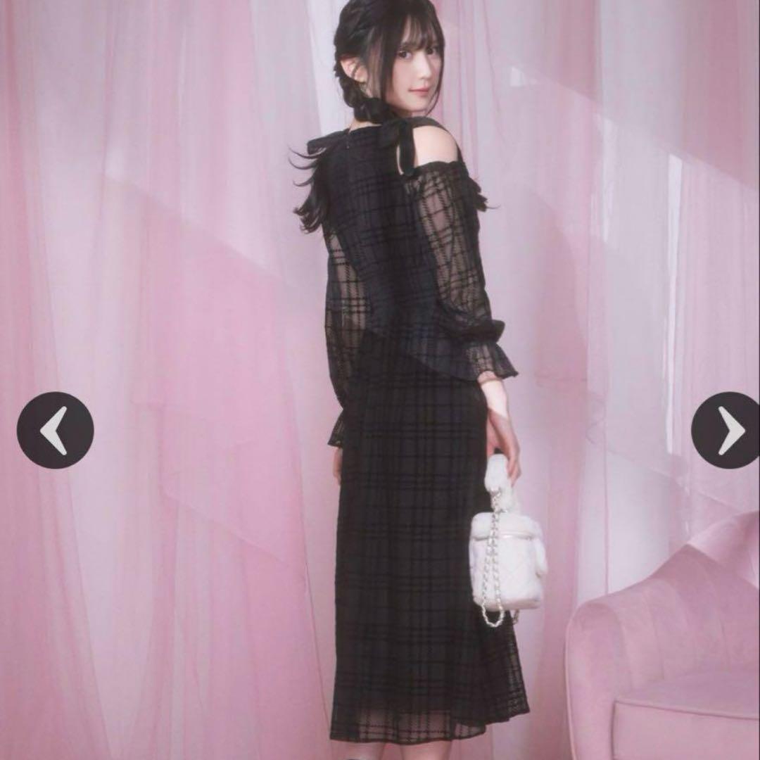 ミシェルマカロン チェックリボンワンピース - メルカリ