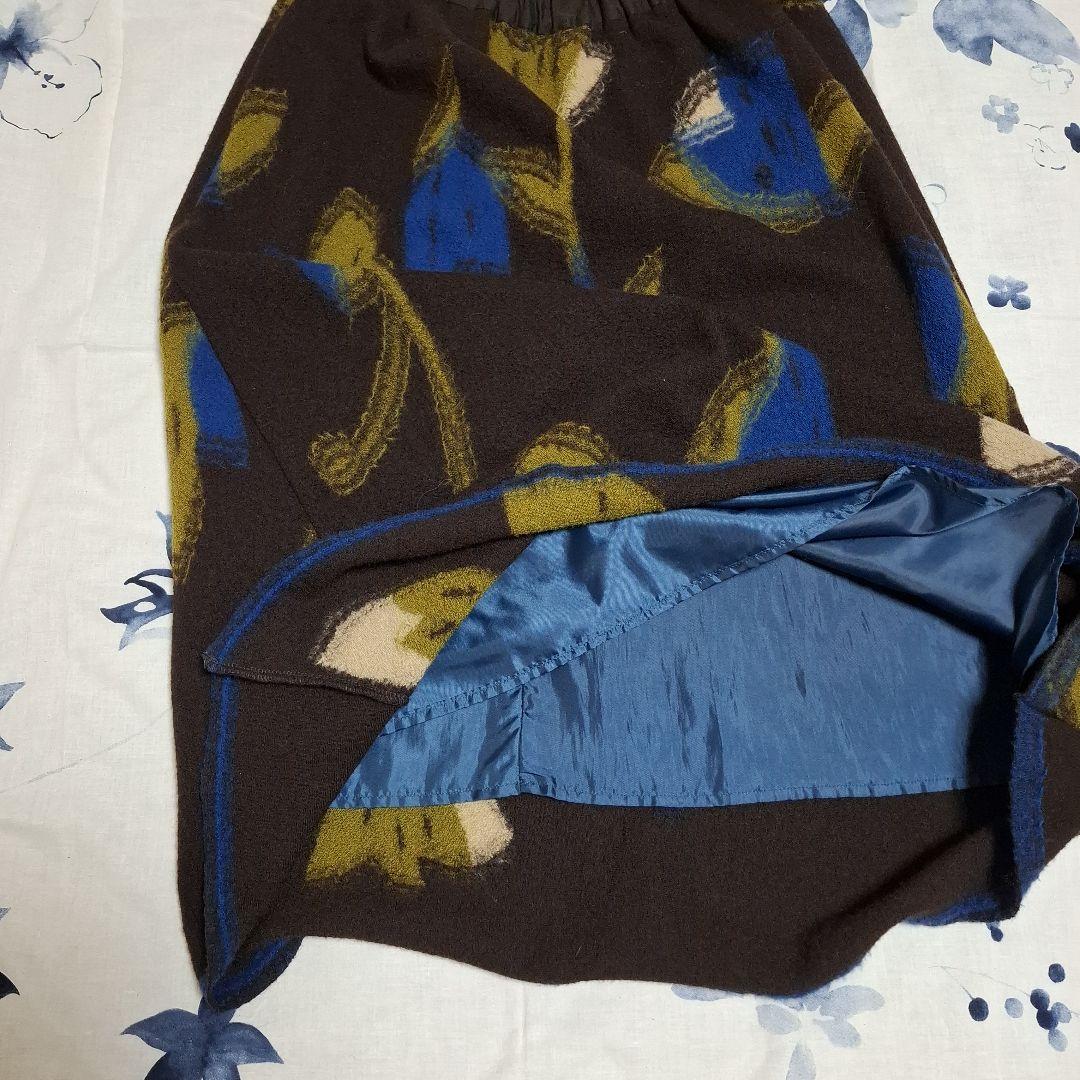 パラスパレス】大人かわいい花柄のスカート☆ウール☆サイズ0 - メルカリ