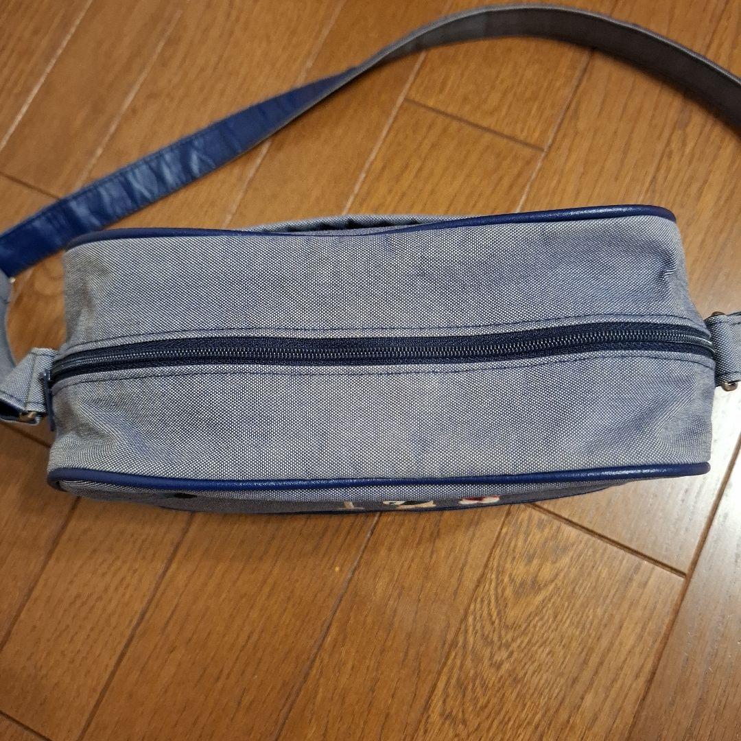 美品ファミリアFamiliarデニム刺繍ショルダーバッグ通園幼稚園入園準備