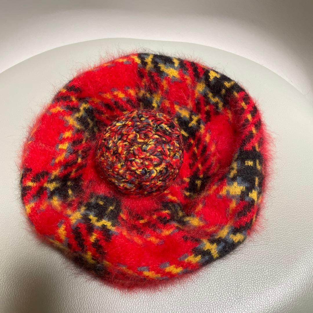 ヴィヴィアンウエストウッド 赤 チェック ベレー帽 Vivienne Westwood - PALACE VIVIENNE WESTWOOD BERET ベレーの通販 by