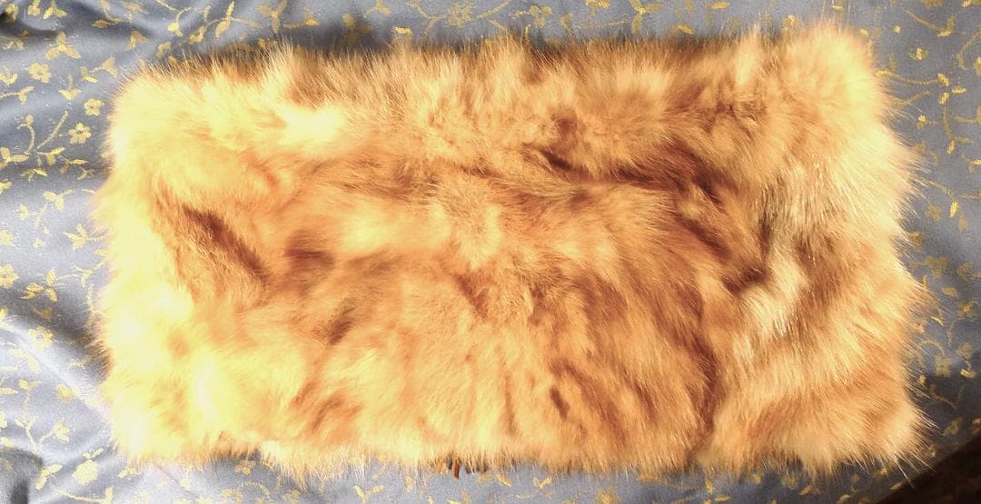 RACHELdePARIS】ゴールデンセーブルレザーストリングス付スヌード美品